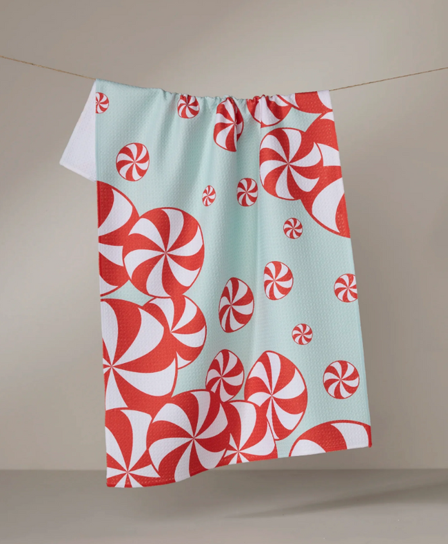 GEOMETRY PEPPERMINT SWIRL TEA TOWEL