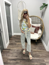 TRINA COASTAL TIE FRONT PINSTRIPE PANTS