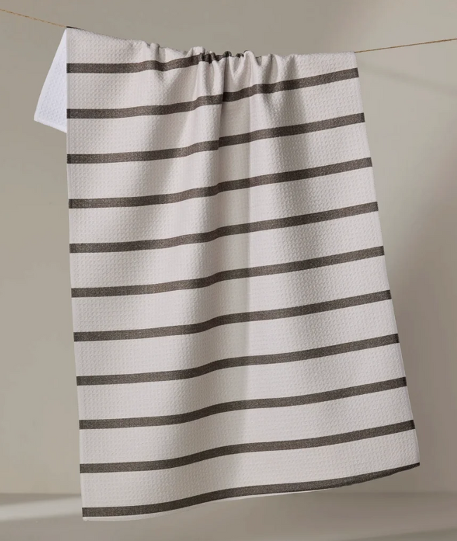 GEOMETRY SALT AIR STRIPE TEA TOWEL