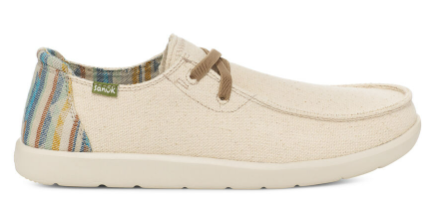 SANUK SHAKA LITE SL NATURAL SLIP ON SHOES