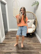 ALICIA CORAL KNIT POCKET SWEATER TOP