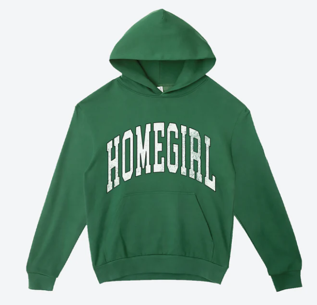 HOMEGIRL EMERALD GREEN VARSITY HOODIE