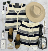PAM STRIPED SWEATER VEST TOP