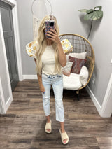 ANGELA CREAM HONEY CROCHET PATCH SLEEVE BLOUSE