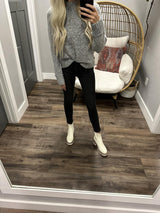 CAMRON HEATHER GREY KNIT SWEATER