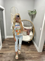 WHITE VALENCIA SPAIN ORANGE GRAPHIC TEE