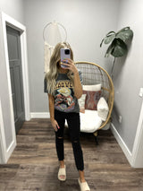 CHARCOAL WILD WEST COWBOYS GRAPHIC TEE