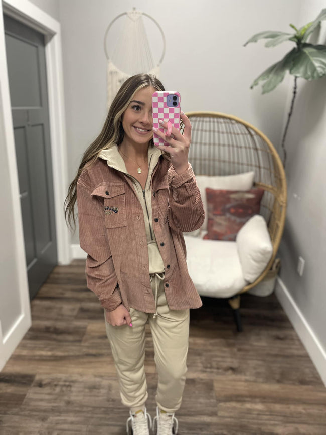 BILLABONG DAYS CORDED MAUVE SHACKET