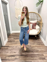 SAGE RIBBED LULU TEE