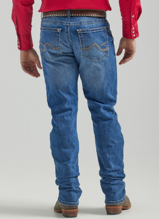 WRANGLER MEN'S ROCK 47 PASO FINO SLIM STRAIGHT LEG DENIM