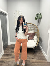 ANDREA BRICK CARGO DENIM JEANS