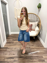 MILA SEAM DETAIL BERMUDA SHORTS