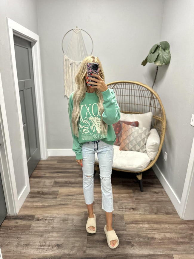 ROXY LINEUP OVERSIZED CREW SWEATSHIRT
