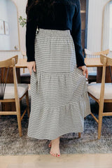 PICNIC FLORAL TIERED MAXI SKIRT