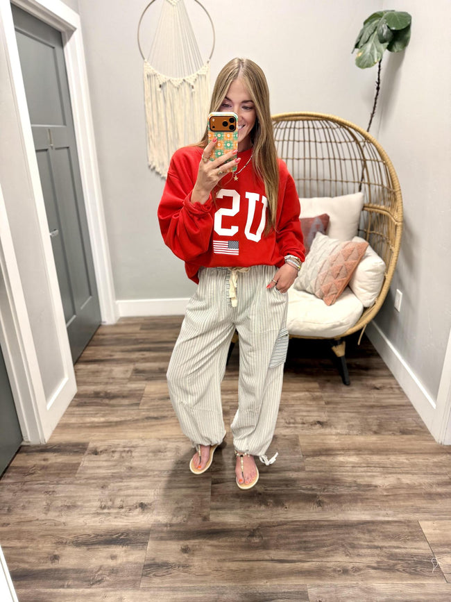 SANDRA MULTI BALLOON STRIPE PANTS