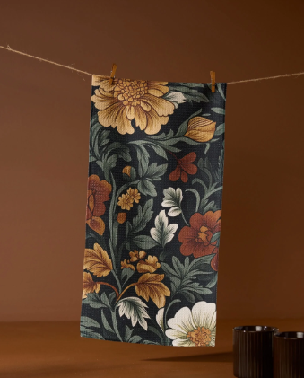 GEOMETRY CLASSIC FLORAL TEA TOWEL