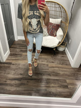 CHARCOAL WASHED WILD WEST GRAPHIC TEE