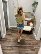 GEMMA MEDIUM WASHED DENIM SHORTS