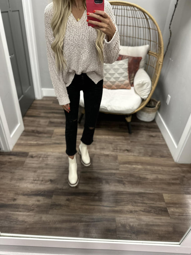 MINK MULTI COLOR KNIT SWEATER TOP
