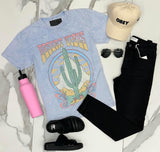 WASHED BLUE DESERT VIBES GRAPHIC TEE