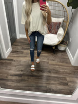 BRIXTON WHITECAP CAREFREE OVERSIZED BOYFRIEND POCKET TEE