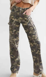 TRACEY CAMO CARGO HIGH RISE DENIM