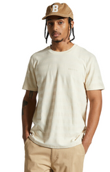 MENS BRIXTON WHITECAP THE CITY JACQUARD STRIPE TEE