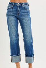 STEVIE HIGH RISE CUFFED DENIM