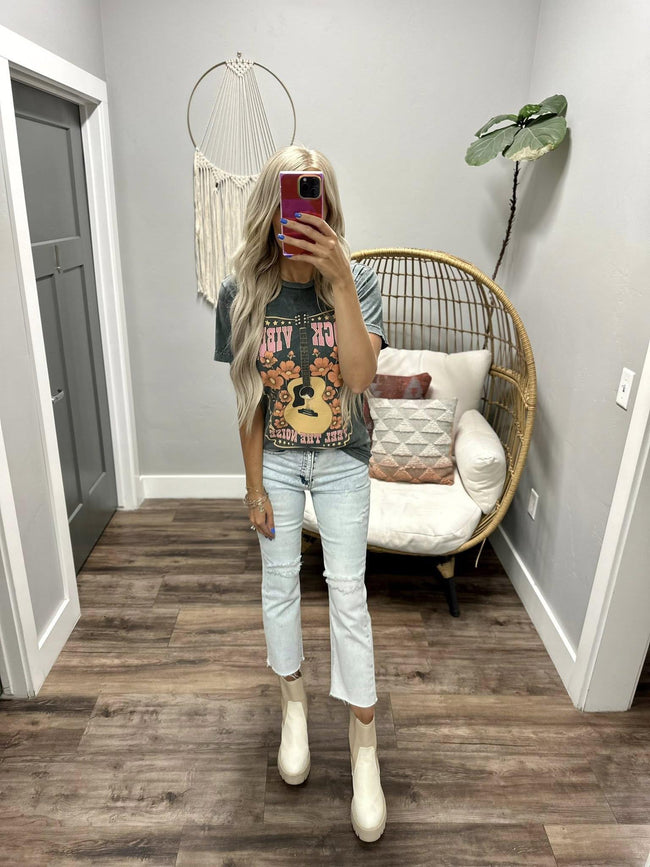 CHARCOAL WASHED ROCK VIBES GRAPHIC TEE