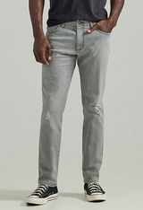 MENS LEE GREY SCOTCH EXTREME MOTION STRAIGHT FIT TAPERED JEAN