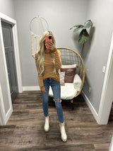 DIANE MARIGOLD STRIPE SWEATER TOP