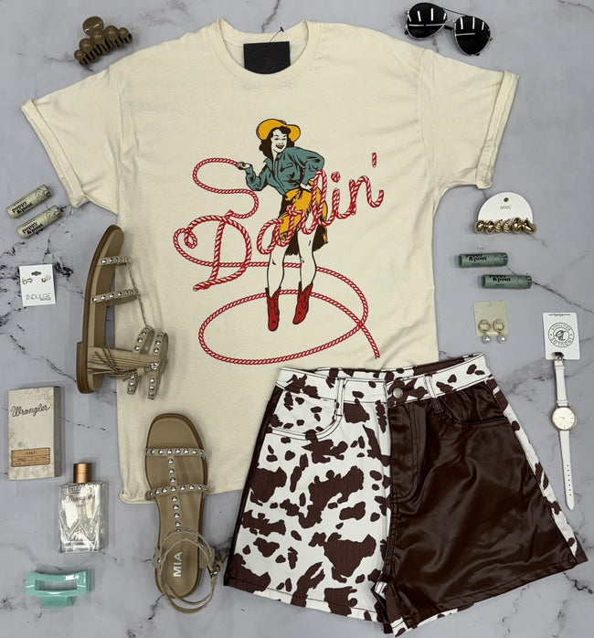 CREAM DARLIN GRAPHIC TEE