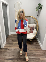 MINERAL WASHED AMERICAN FLAG SWEATSHIRT