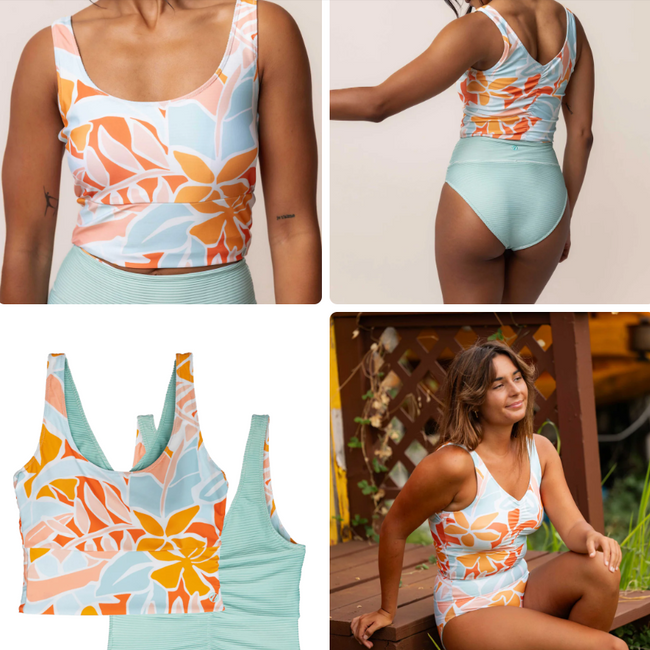 CALISTA 4 WAY REVERSIBLE MIDKINI SWIMSUIT TOP
