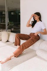 DIXIE RED BRICK CARGO DENIM JEANS