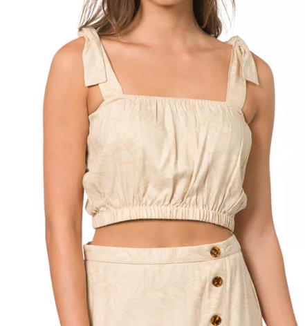 HURLEY TAUPE MACKENZIE BANDEAU BRALETTE