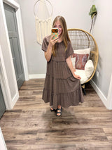 THE SERENA MUSHROOM MIDI DRESS