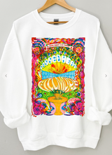 WHITE FILLMORE BAND CREW SWEATER