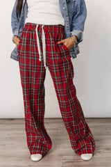 RED EVERYWEAR PLAID PANT