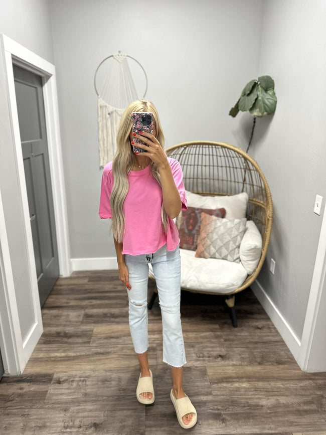BETHANY PINK FP DUPE SHORT SLEEVE TEE