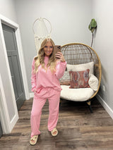 PRETTY IN PINK STRIPE SWEATPANTS
