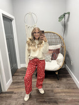 ON RODEO TIME RED WESTERN BARREL DENIM JEANS