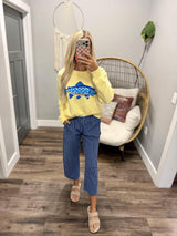 ANGIE BLUE NAVY PLAID PANTS