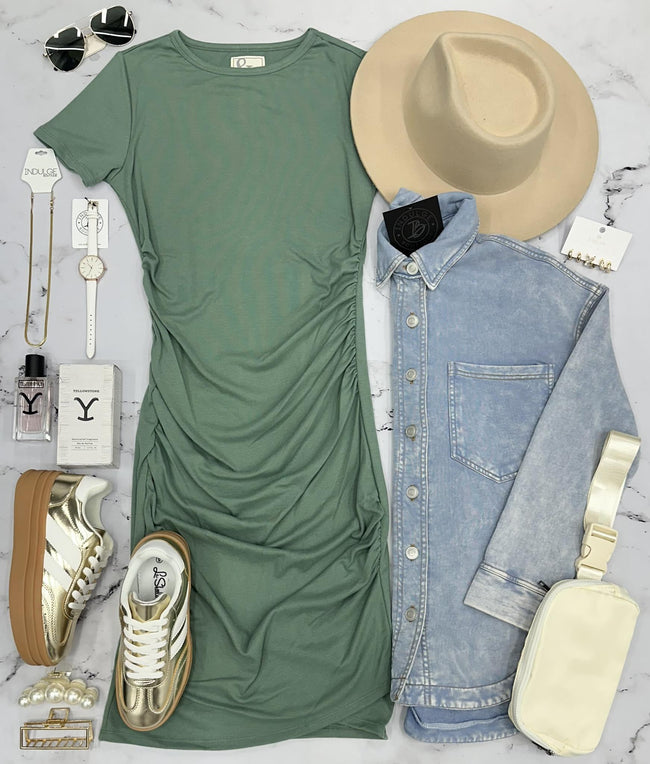 BETTER THAN BASICS SWEET BASIL DRESS