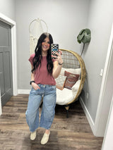 MACY BERRY RIBBED FP DUPE SHORT SLEEVE TEE