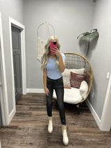 LIGHT SUMMER BLUE WHO AM I SMOOTH SHORT SLEEVE TEE