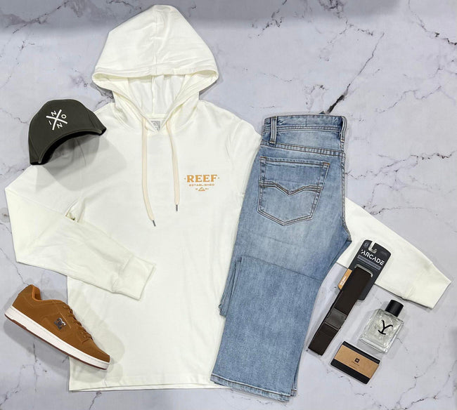 REEF MARSHMALLOW PLAQUE CUDAHY HOODIE