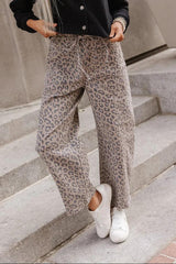 BOWIE LEOPARD DRAWSTRING PANTS