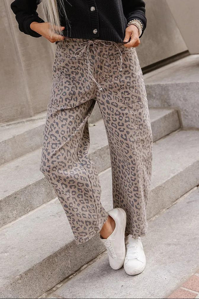 BOWIE LEOPARD DRAWSTRING PANTS