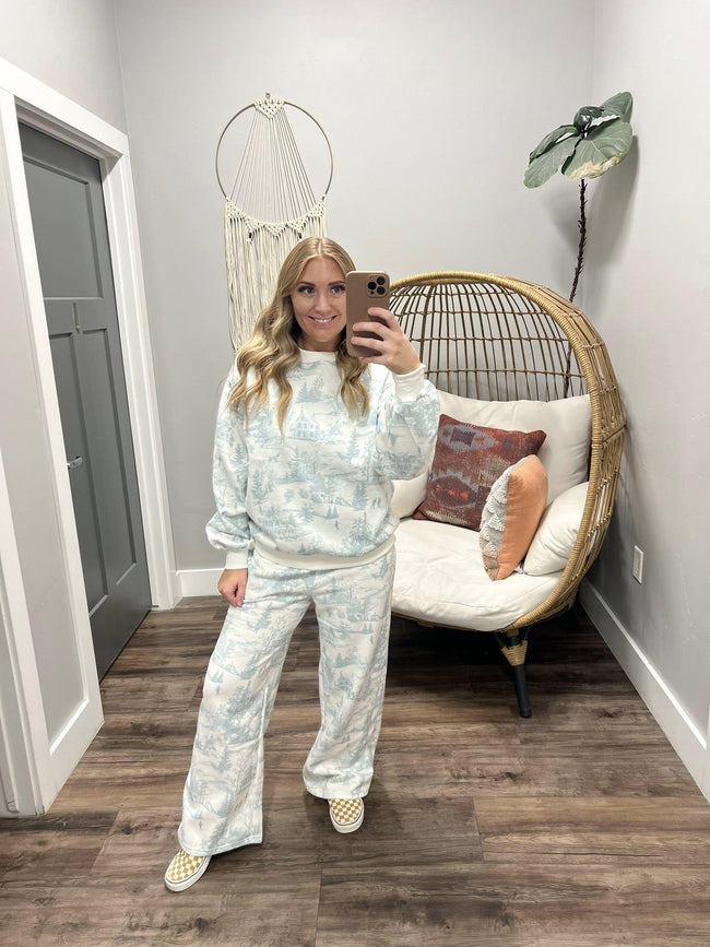 POWDER BLUE MYSTICAL CHRISTMAS SWEATPANTS